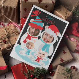 Polarna Photo Personlig jul Bear Family Julkort