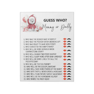 Polarna Santa Baby Bear Baby Shower Garanterar vem Anteckningsblock