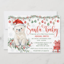 Polarna Santa Baby Bear Baby Shower