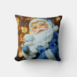 Polarna Santa och Baby Bear Helgdag Pillow Kudde