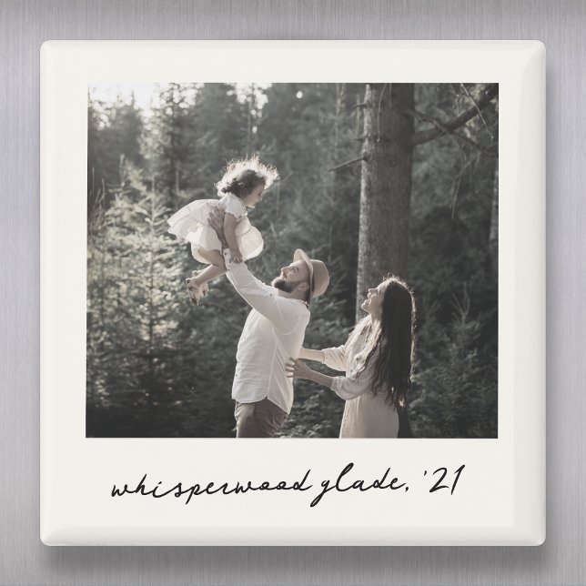 Polaroid Fotomagnet | Anpassad Vintage Retrokonst Magnet (Turn favorite photos into vintage inspired fridge magnets with a timeless Polaroid look)