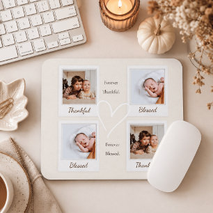 Polaroid Stil Photo Mousepad - tack och välsignad Musmatta