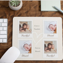 Polaroid Stil Photo Mousepad - tack och välsignad Musmatta