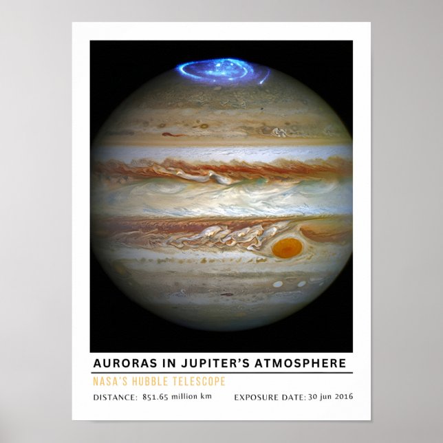 Polarsken i Jupiters atmosfär Poster (Framsidan)
