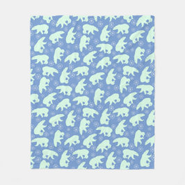 Polart björnmönster fleecefilt