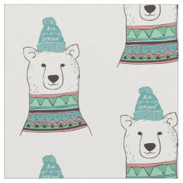 Polart björntyg tyg