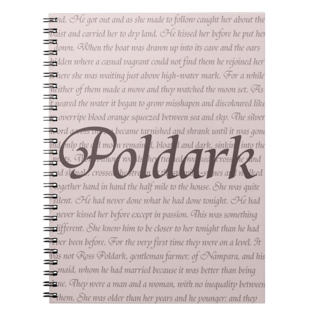 Poldark citationstecken anteckningsbok (Framsidan)