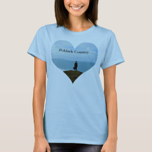 Poldark Land Photo Heart Cornwall England Tee Shirt