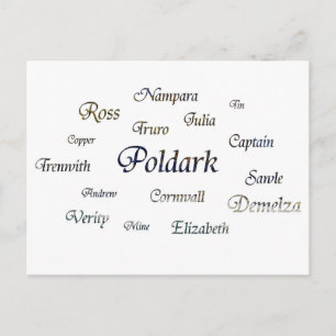 Poldark Namn Vykort