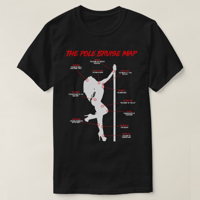 Pole Bruise Karta Dancing Practice Dance T Shirt (Design framsida)