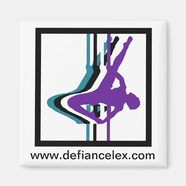 Pole Fitness Silhouette Magnet (Framsidan)