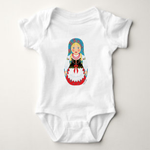 Pole Matryoshka Baby Bodykostym T-shirt