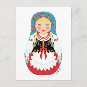 Pole Matryoshka-vykort Vykort