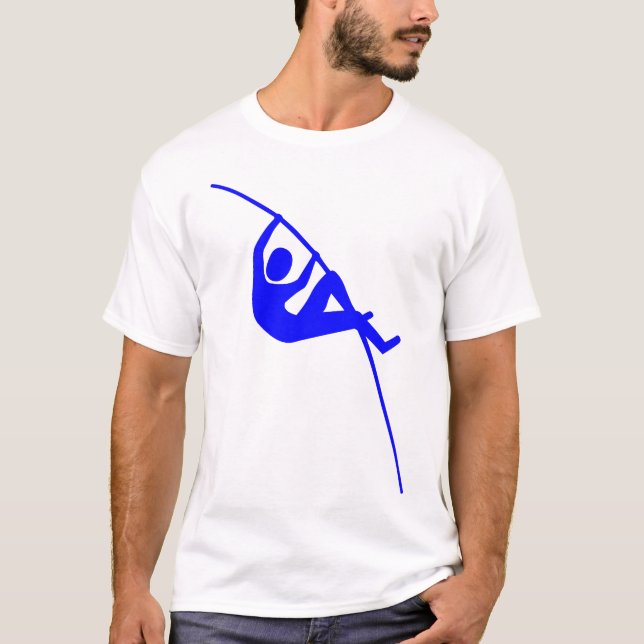 Pole som välver - blått t-shirt (Framsida)
