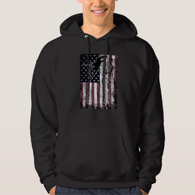Pole Vault Clearing the Bar Independence Day Hoodie (Framsida)