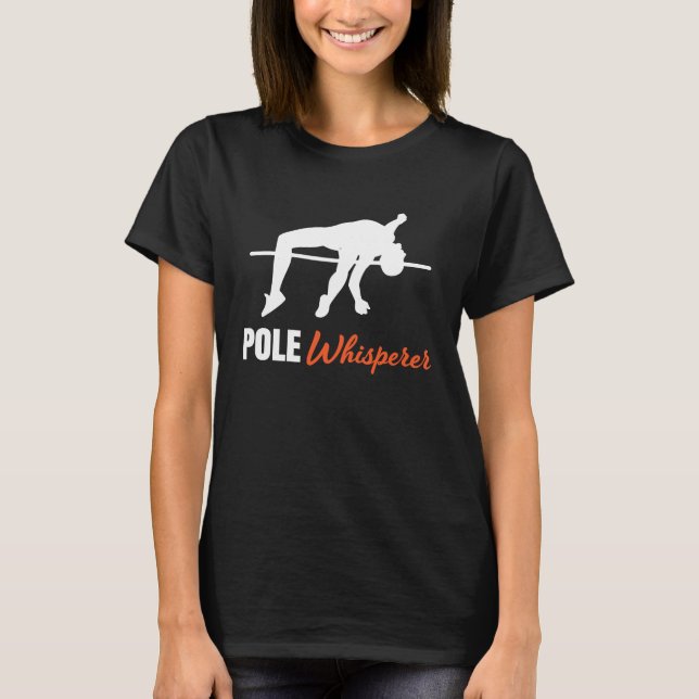 Pole Vault For Athletics Bar High Jumper Track And T Shirt (Framsida)
