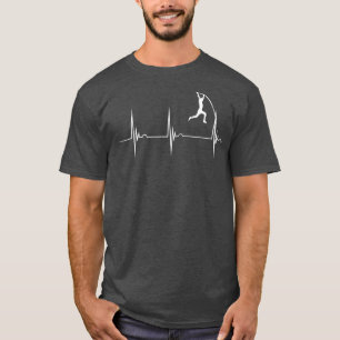 Pole Vault Heartslag Pole Vaulter EKG Pole T Shirt