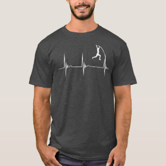 Pole Vault Heartslag Pole Vaulter EKG Pole T Shirt