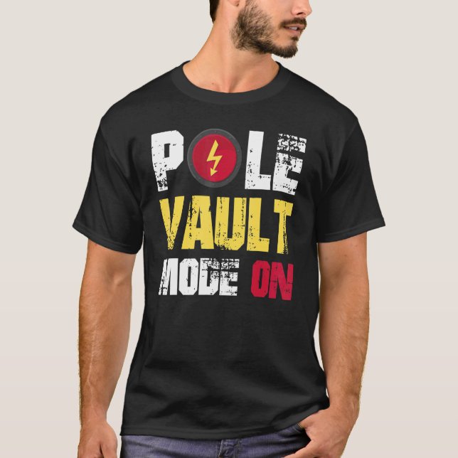 Pole Vault Mode on T Shirt (Framsida)