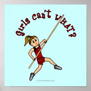 Pole Vault - röd (lätt) Poster