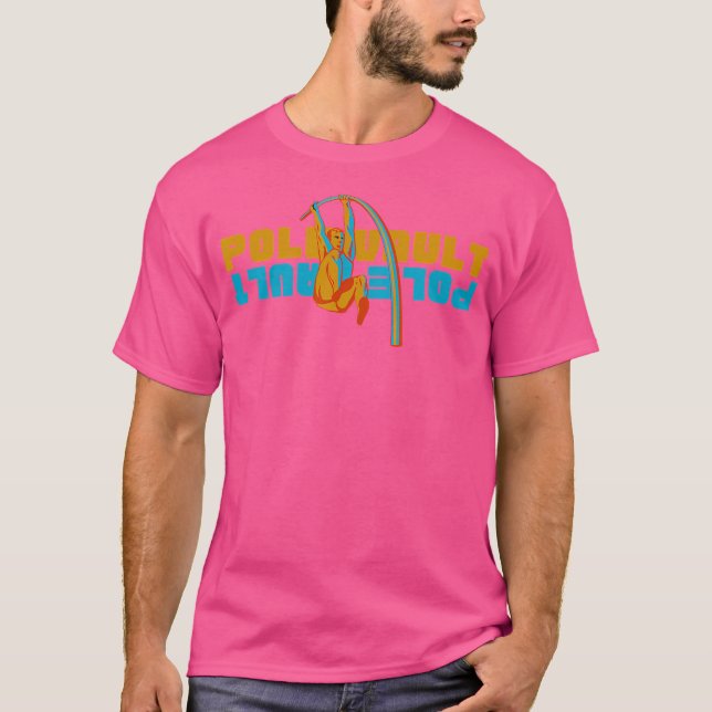 Pole Vault - Roligt Pole Vaulting T Shirt (Framsida)