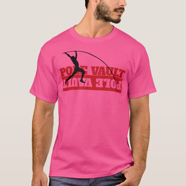 Pole Vault - Roligt Pole Vaulting T Shirt (Framsida)