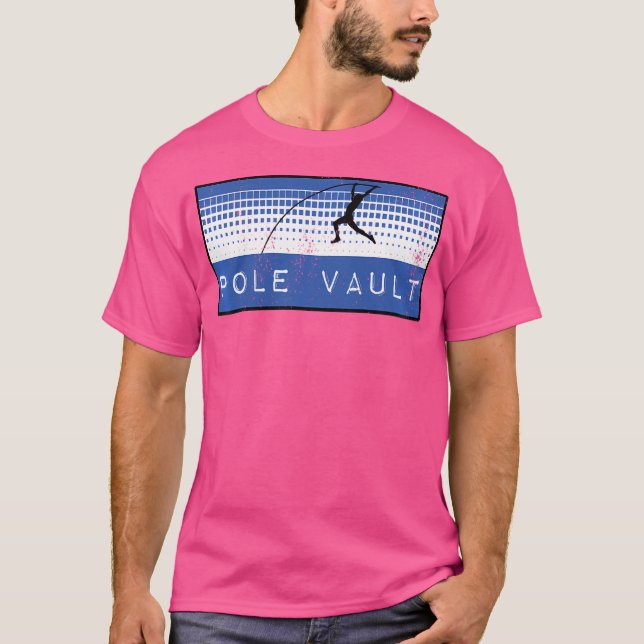 Pole Vault - Roligt Pole Vaulting T Shirt (Framsida)