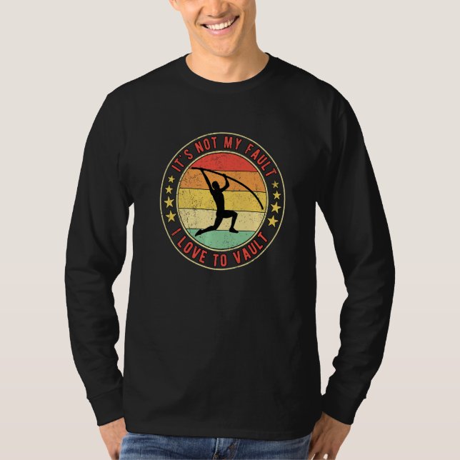 Pole Vault Vaulter Jump   T Shirt (Framsida)