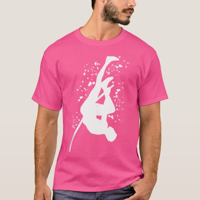 Pole Vaulter Colorsplash Pole Jump Idrottsman Kids T Shirt (Framsida)