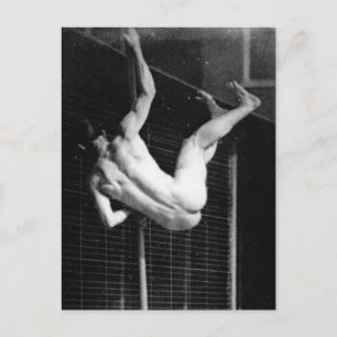 Pole Vaulter - Muybridge Vintage Photo 1885 Vykort