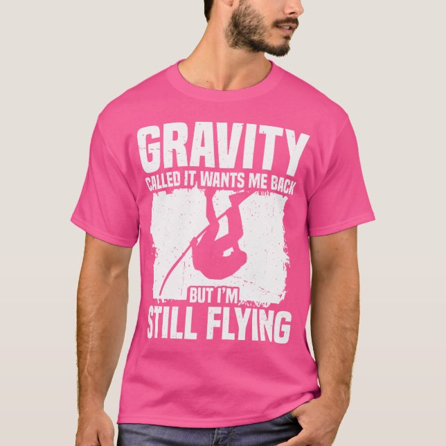 Pole Vaulter Training Track Fält Spike Pole Vau T Shirt (Framsida)