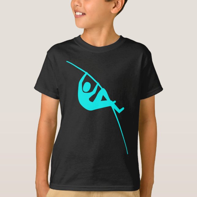 Pole Vaulting - Cyan Tee Shirt (Framsida)