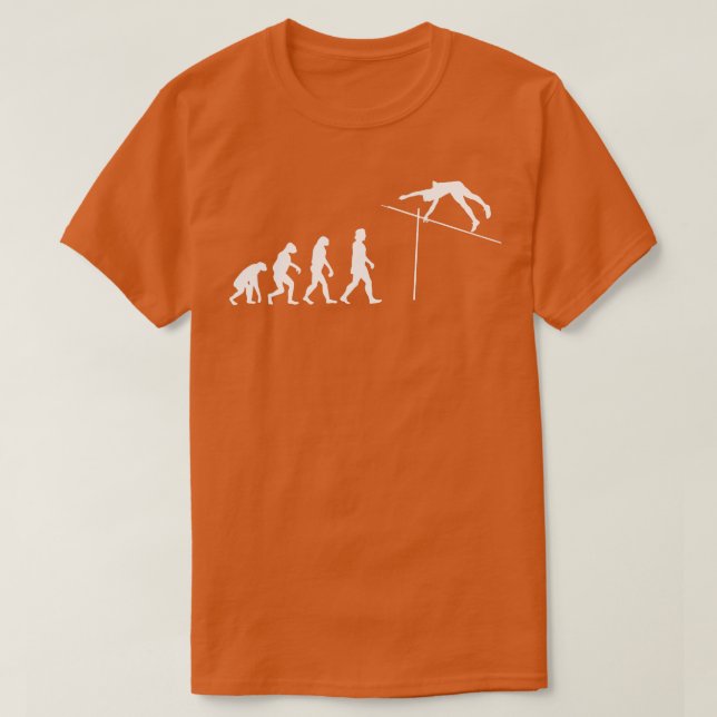 Pole Vaulting Evolution T Shirt (Design framsida)