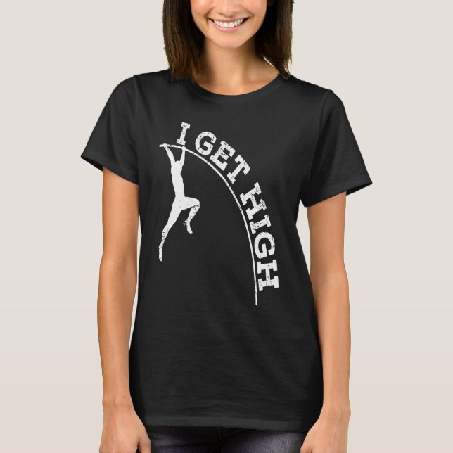 Pole Vaulting Funny Pole Vault Track och Fält Pol T Shirt (Framsida)