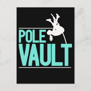 Pole Vaulting Girl Pole Vaulter Vykort