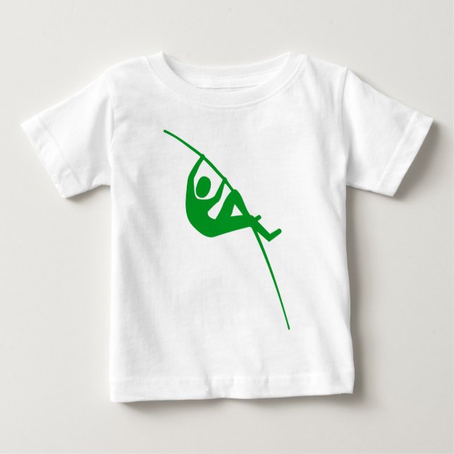 Pole Vaulting - Grass Grönt T-shirt (Framsida)