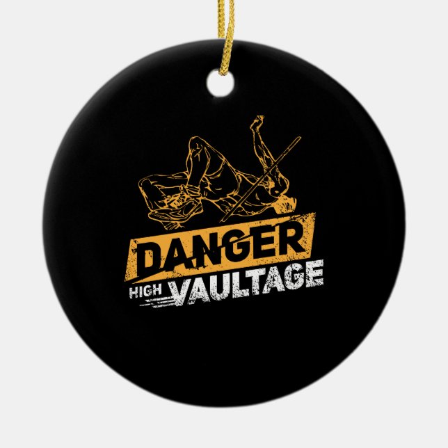 Pole Vaulting Julgransprydnad Keramik (Framsidan)