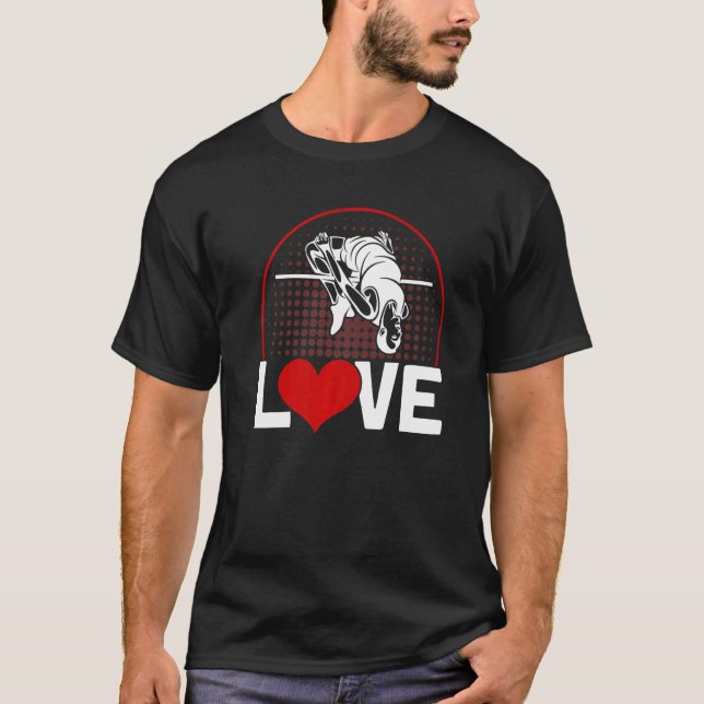 Pole Vaulting Love Pole Vault   T Shirt (Framsida)