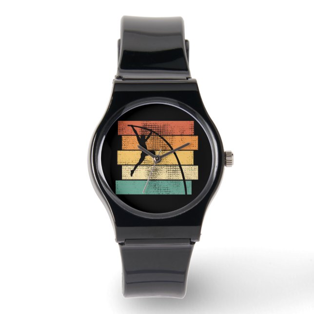 Pole Vaulting Retro Armbandsur (Framsida)