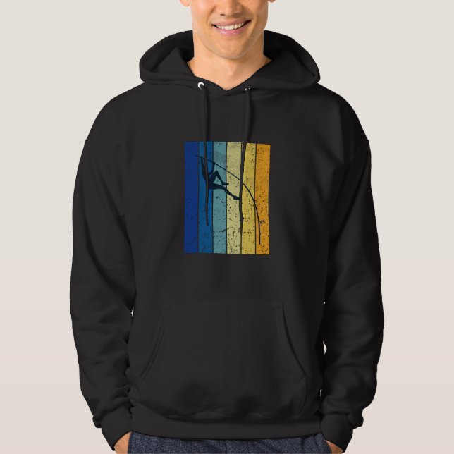 Pole Vaulting Retro Hoodie (Framsida)