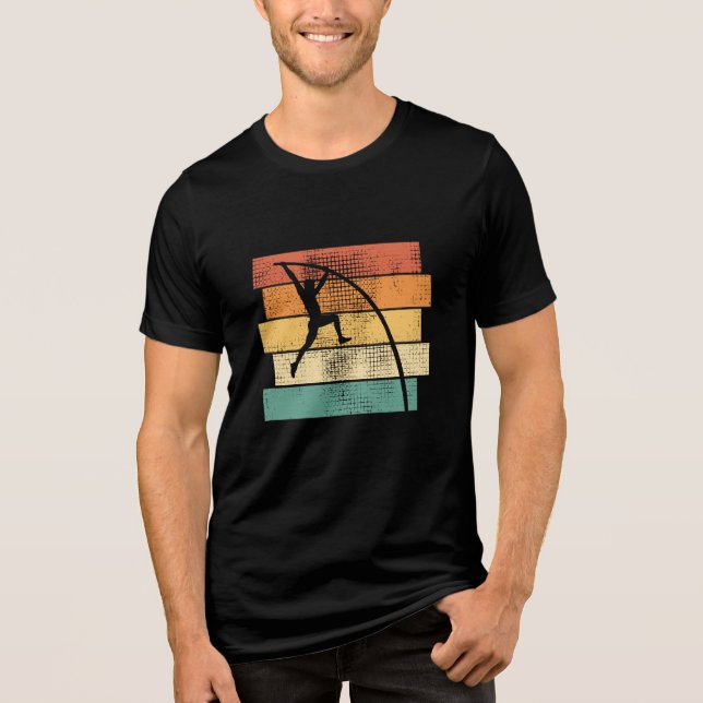 Pole Vaulting Retro T Shirt (Framsida)