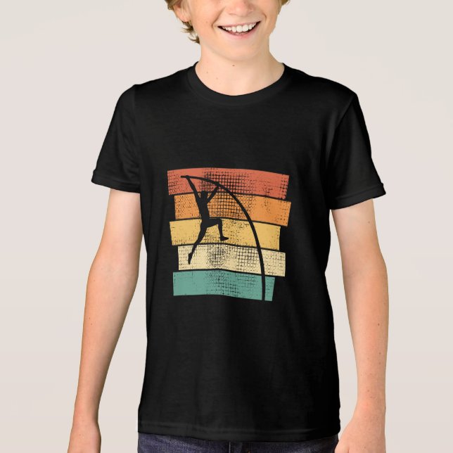 Pole Vaulting Retro T Shirt (Framsida)