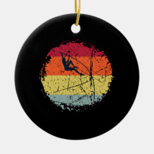 Pole Vaulting Vintage Julgransprydnad Keramik
