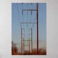 Pole Wires Photo Poster