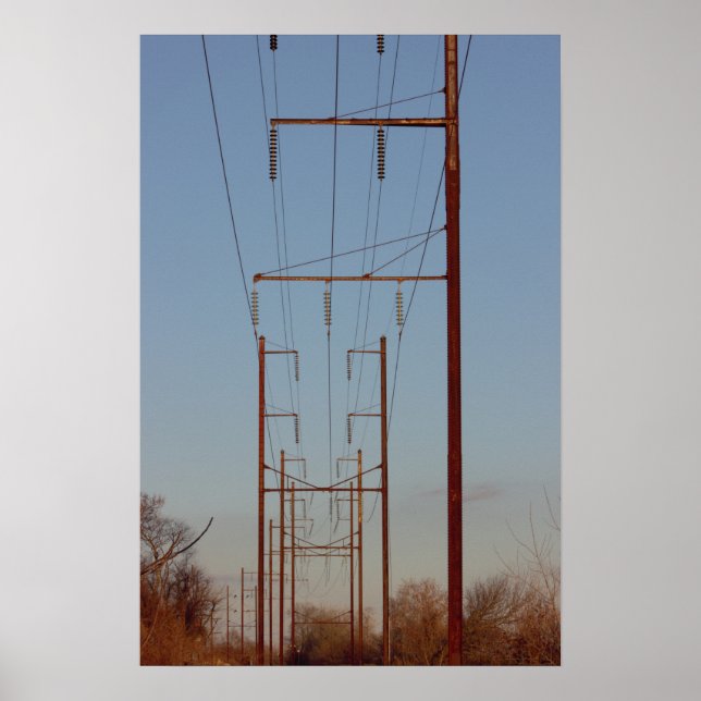 Pole Wires Photo Poster (Framsidan)