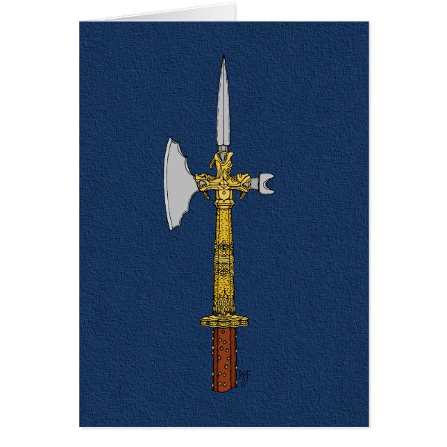 Poleaxe Edward IV-gratulationskort Hälsningskort (Framsidan)