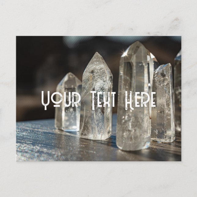 Poled Point Crystals Energy Healer Vykort (Framsida)