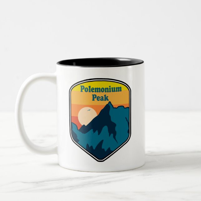 Polemonium Peak Kalifornien Soluppgång Två-Tonad Mugg (Vänster)