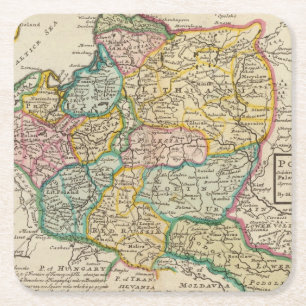 Polen 6 2 underlägg papper kvadrat