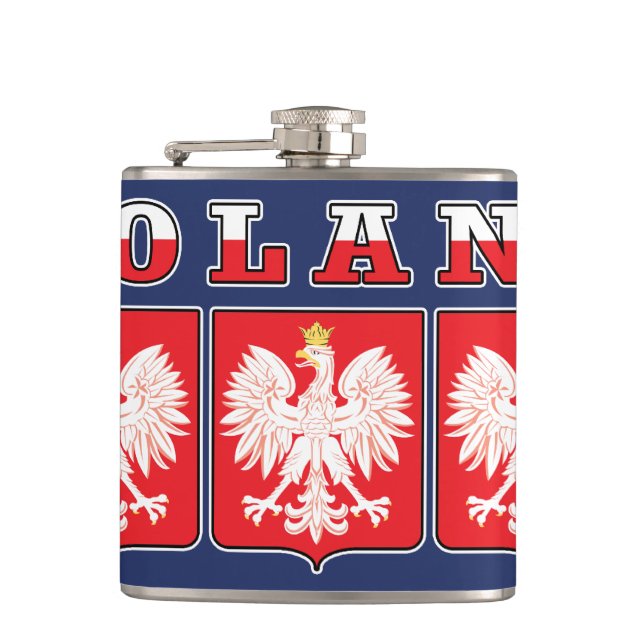 Polen Eagle Flagga Shields Fickplunta (Framsidan)